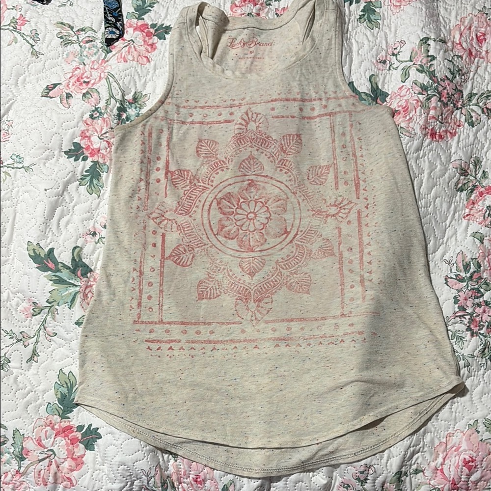 Lucky Brand Multicolored Sleeveless Graphic Tank Top